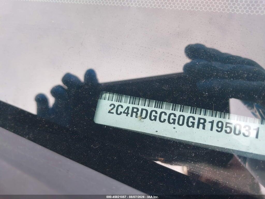 2C4RDGCG0GR195031 2016 DODGE GRAND CARAVAN photo no. 9