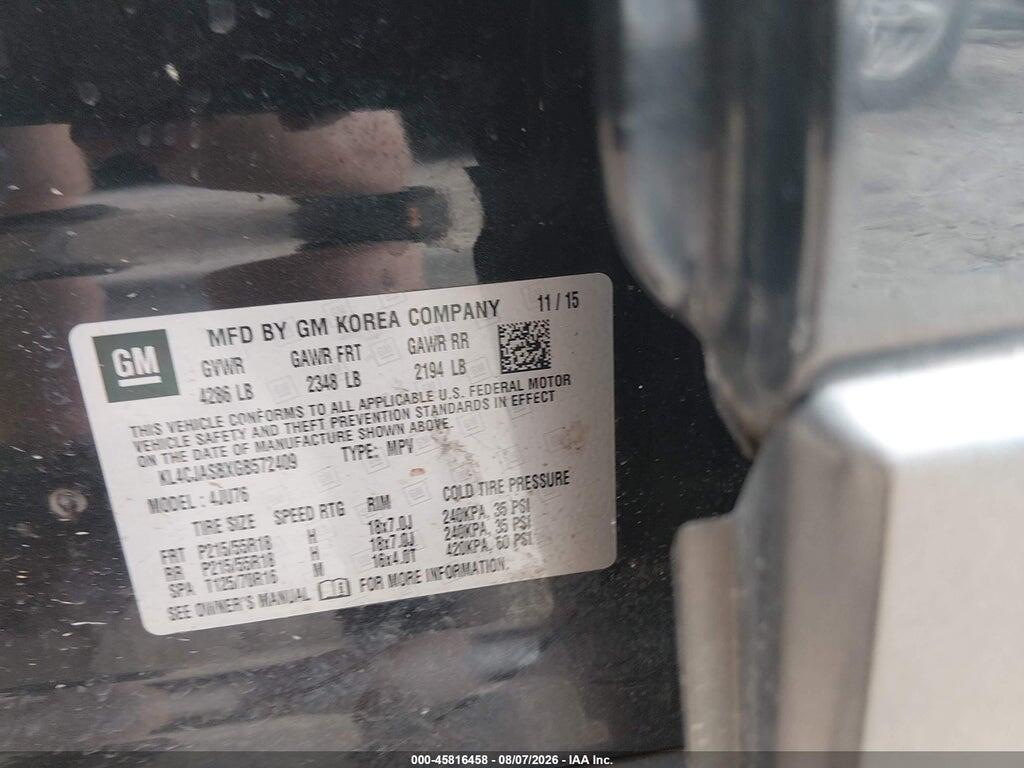 KL4CJASBXGB572409 2016 BUICK ENCORE photo no. 9