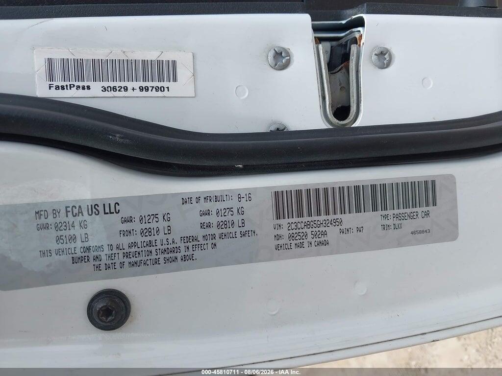 2C3CCABG5GH324950 2016 CHRYSLER 300 photo no. 9