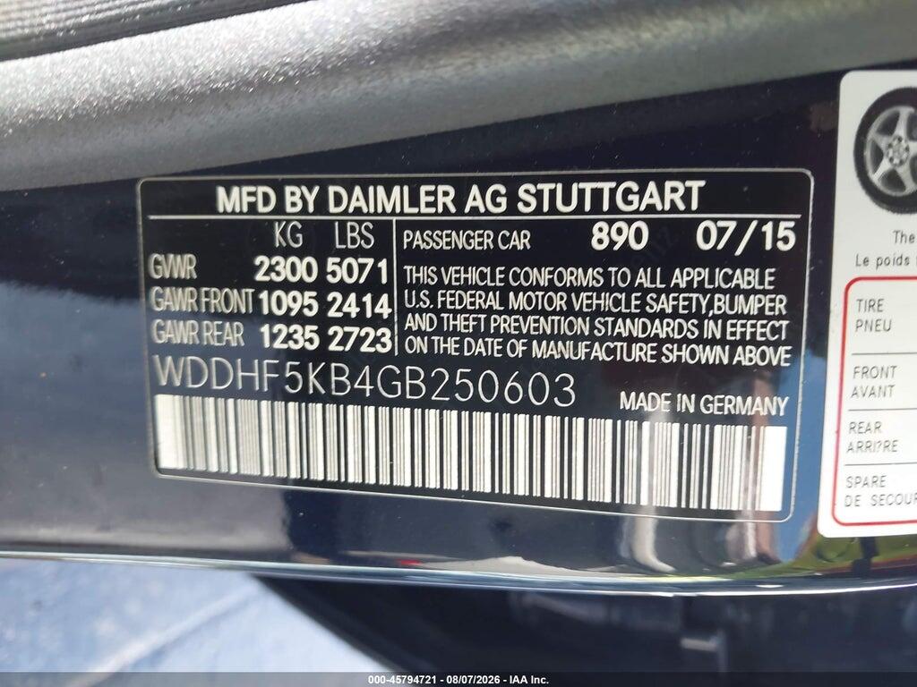 WDDHF5KB4GB250603 2016 MERCEDES-BENZ E 350 photo no. 9