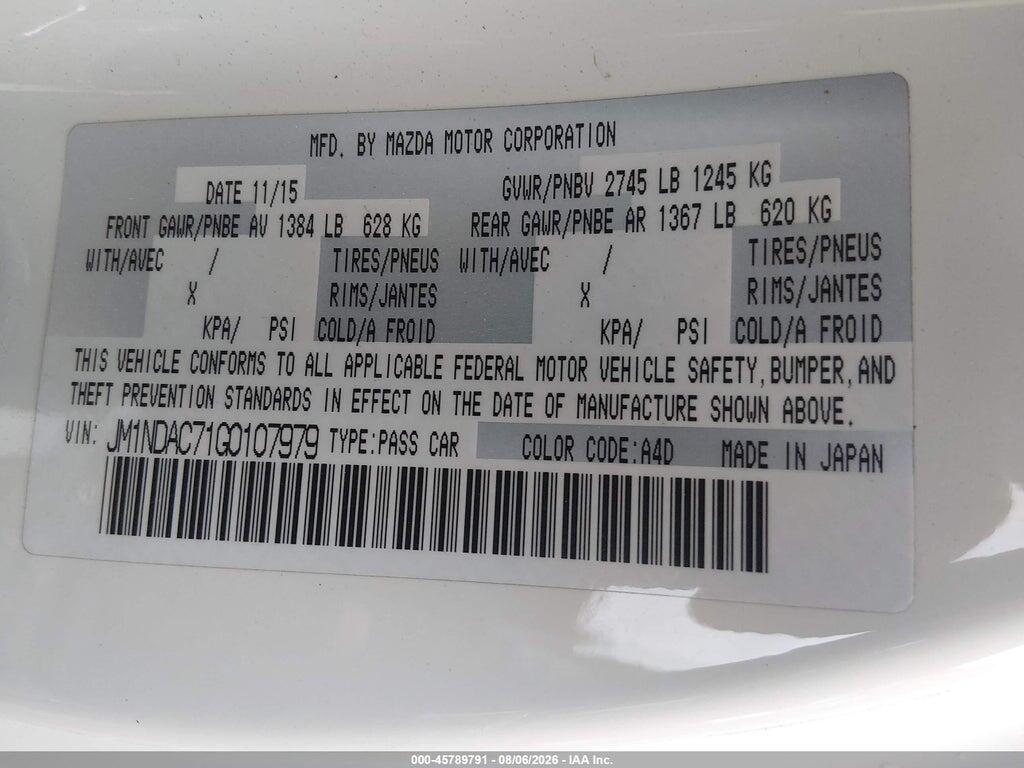 JM1NDAC71G0107979 2016 MAZDA MX-5 MIATA photo no. 9