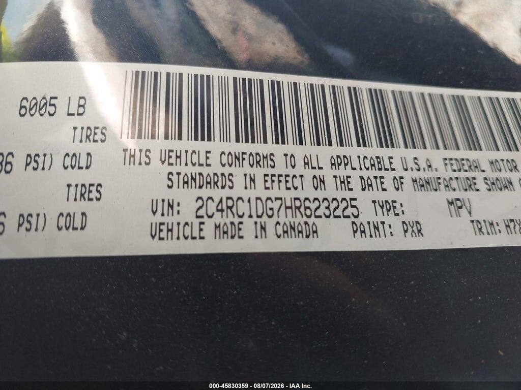 2C4RC1DG7HR623225 2017 CHRYSLER PACIFICA photo no. 9