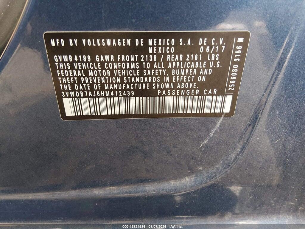 3VWDB7AJ6HM412439 2017 VOLKSWAGEN JETTA photo no. 9