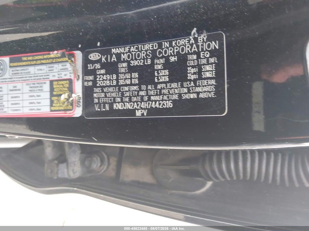 KNDJN2A24H7442316 2017 KIA SOUL photo no. 9