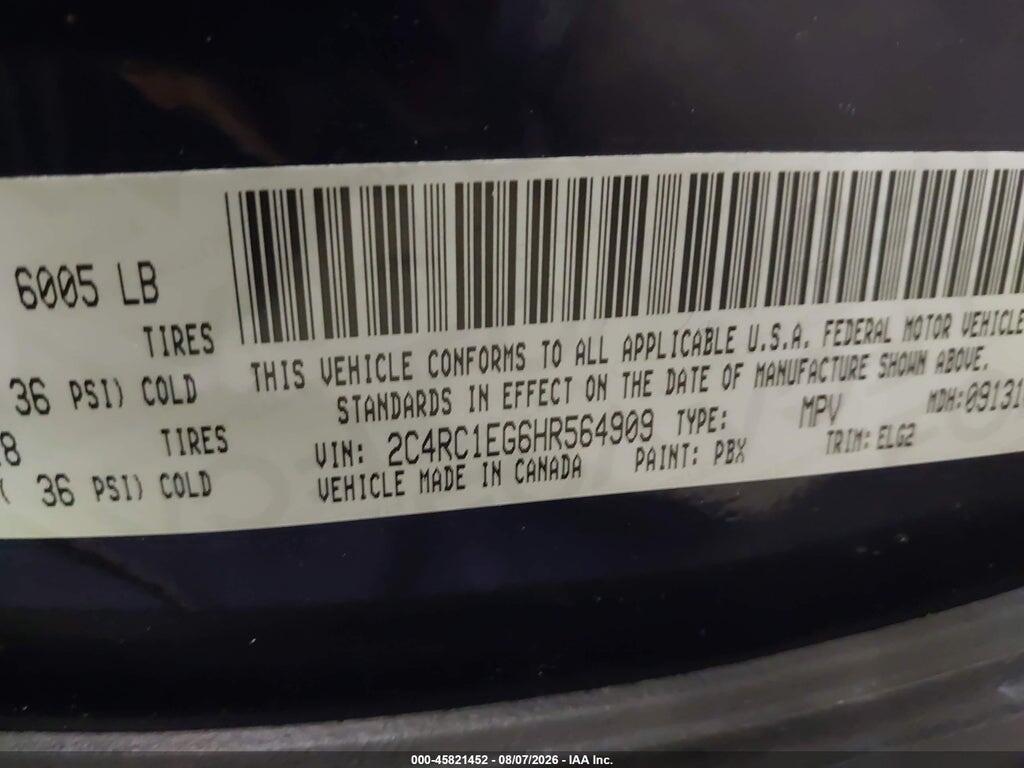 2C4RC1EG6HR564909 2017 CHRYSLER PACIFICA photo no. 9