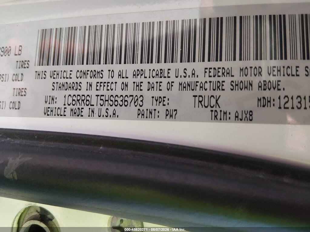 1C6RR6LT5HS636703 2017 RAM 1500 photo no. 9