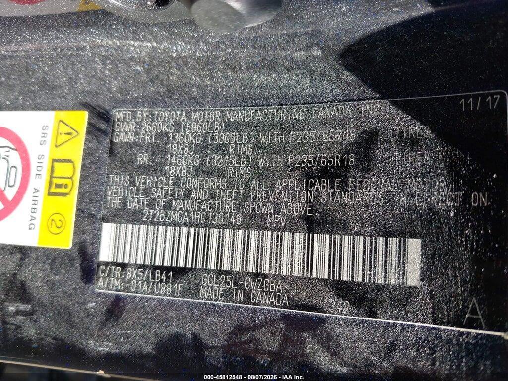 2T2BZMCA1HC130148 2017 LEXUS RX 350 photo no. 9