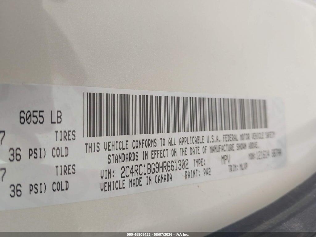 2C4RC1BG9HR661302 2017 CHRYSLER PACIFICA photo no. 9