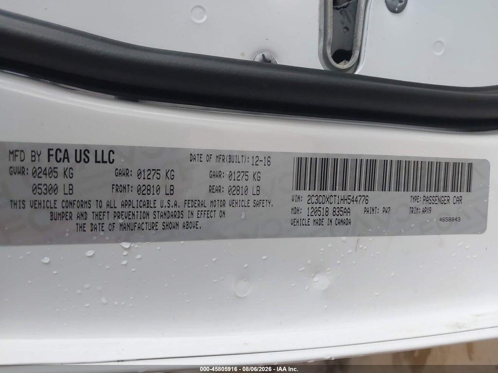 2C3CDXCT1HH544776 2017 DODGE CHARGER photo no. 9