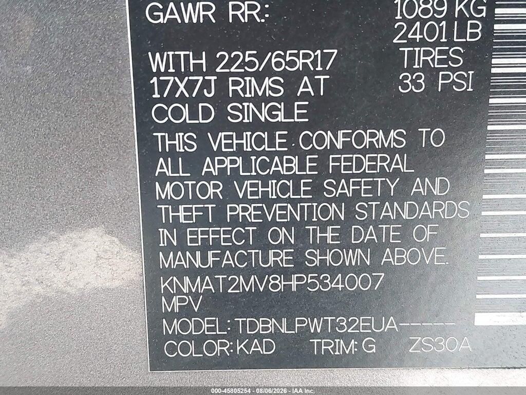 KNMAT2MV8HP534007 2017 NISSAN ROGUE photo no. 9