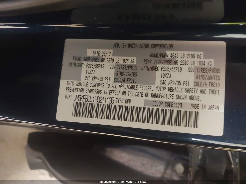 JM3KFBDL1H0211136 2017 MAZDA CX-5 photo no. 9