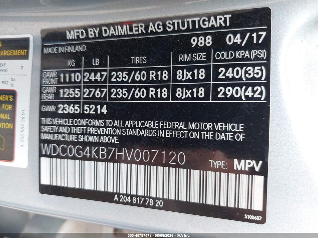 WDC0G4KB7HV007120 2017 MERCEDES-BENZ GLC 300 photo no. 9