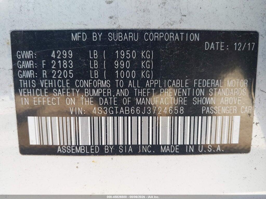 4S3GTAB66J3724658 2018 SUBARU IMPREZA photo no. 9