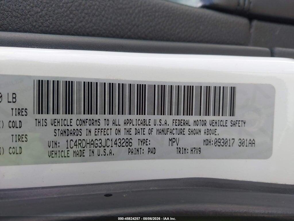 1C4RDHAG3JC143286 2018 DODGE DURANGO photo no. 9