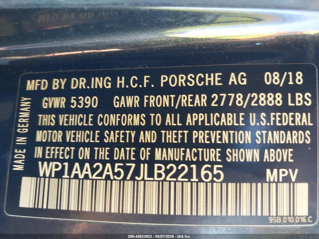 WP1AA2A57JLB22165 2018 PORSCHE MACAN photo no. 9