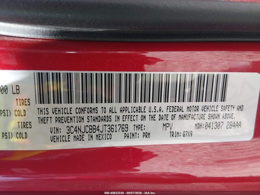 3C4NJCBB4JT361769 2018 JEEP COMPASS photo no. 9