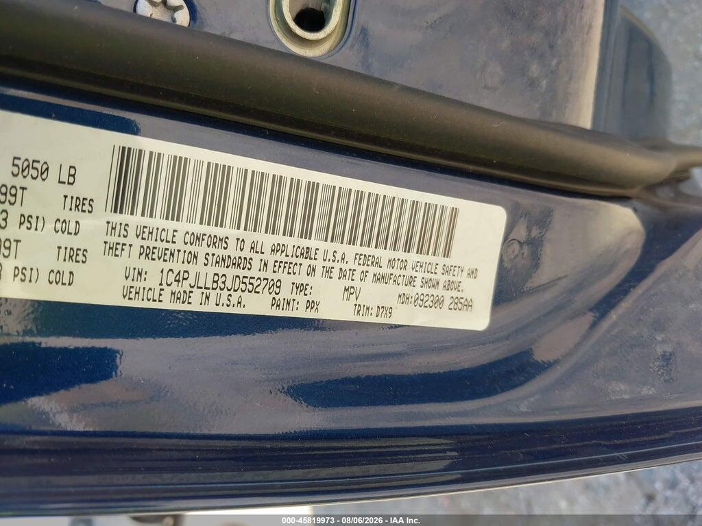 1C4PJLLB3JD552709 2018 JEEP CHEROKEE photo no. 9