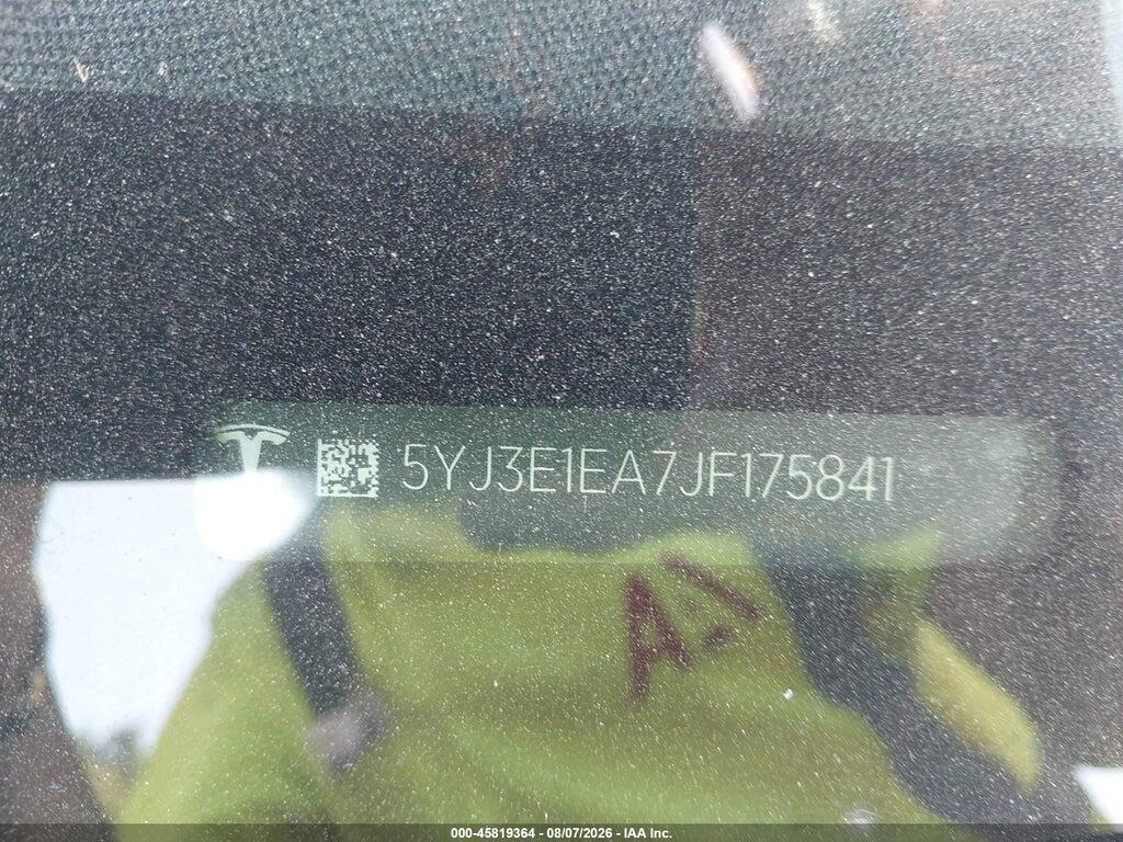 5YJ3E1EA7JF175841 2018 TESLA MODEL 3 photo no. 7