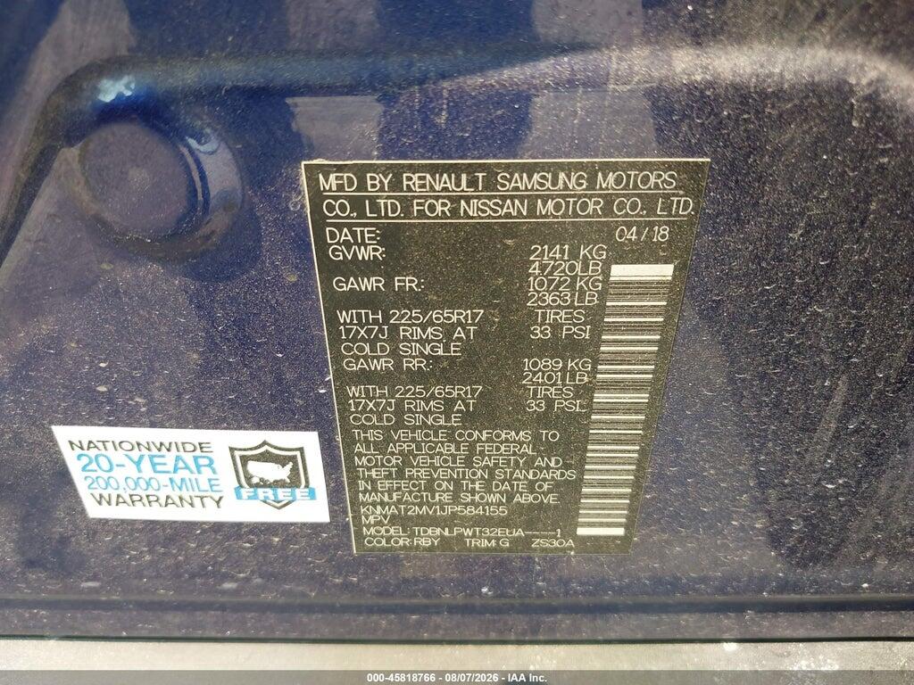 KNMAT2MV1JP584155 2018 NISSAN ROGUE photo no. 9