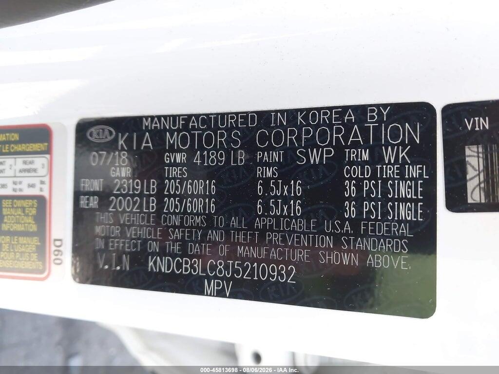 KNDCB3LC8J5210932 2018 KIA NIRO photo no. 9