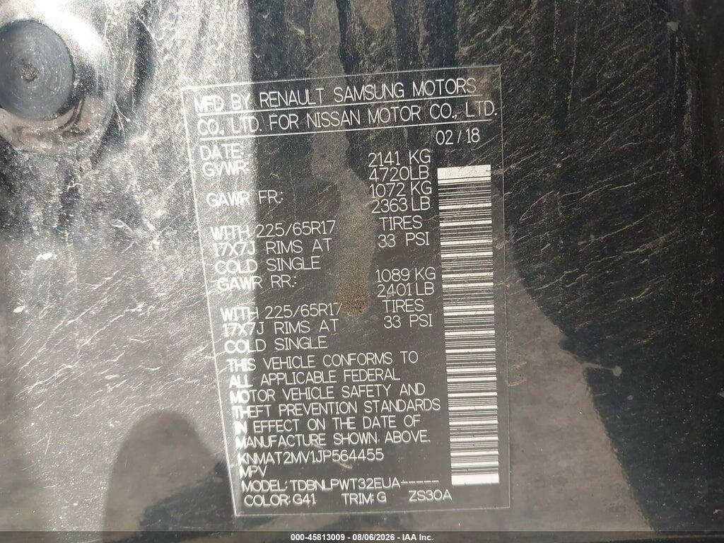 KNMAT2MV1JP564455 2018 NISSAN ROGUE photo no. 9