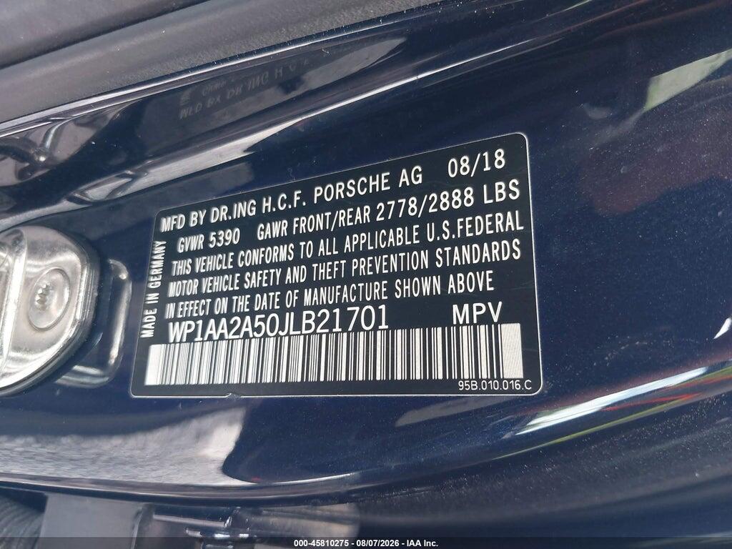 WP1AA2A50JLB21701 2018 PORSCHE MACAN photo no. 9