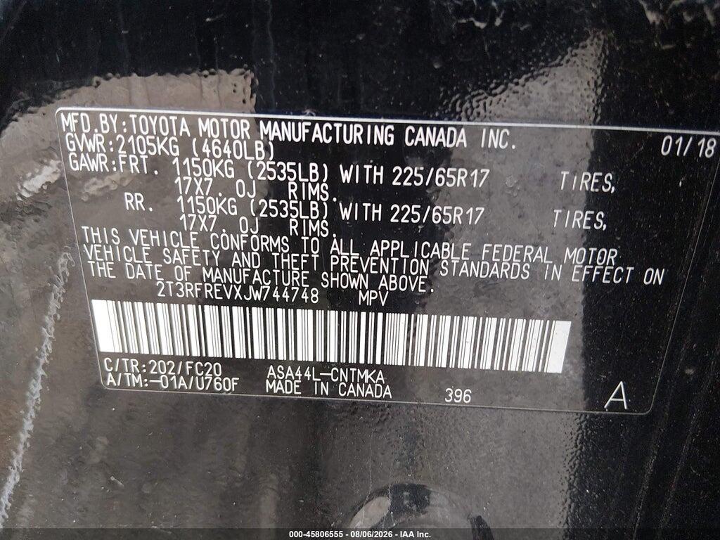 2T3RFREVXJW744748 2018 TOYOTA RAV4 photo no. 9