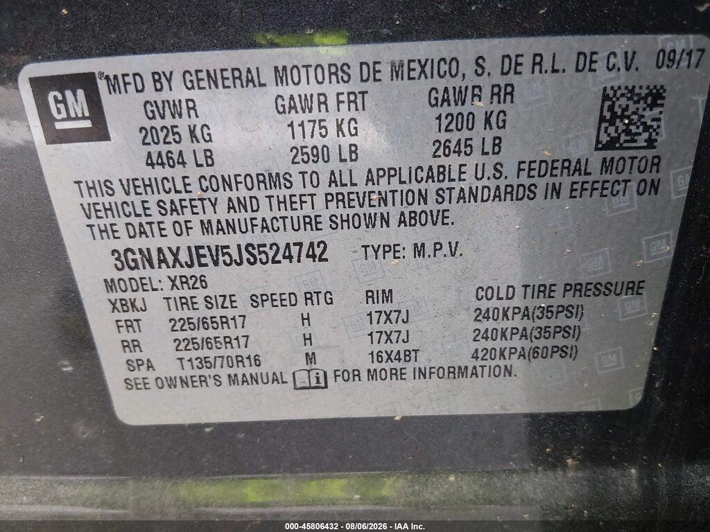 3GNAXJEV5JS524742 2018 CHEVROLET EQUINOX photo no. 9
