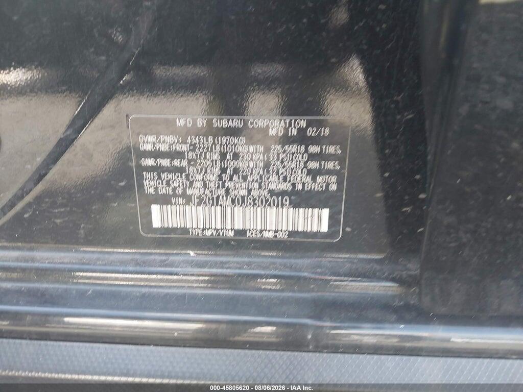 JF2GTAMC0J8302019 2018 SUBARU CROSSTREK photo no. 9