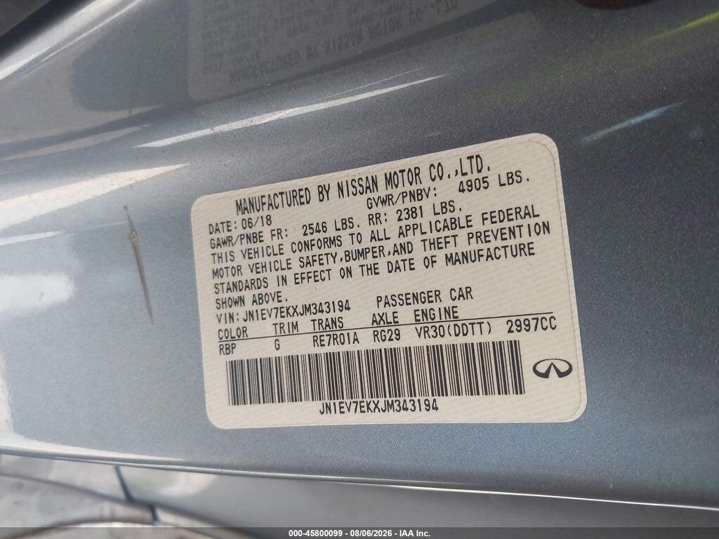 JN1EV7EKXJM343194 2018 INFINITI Q60 photo no. 9