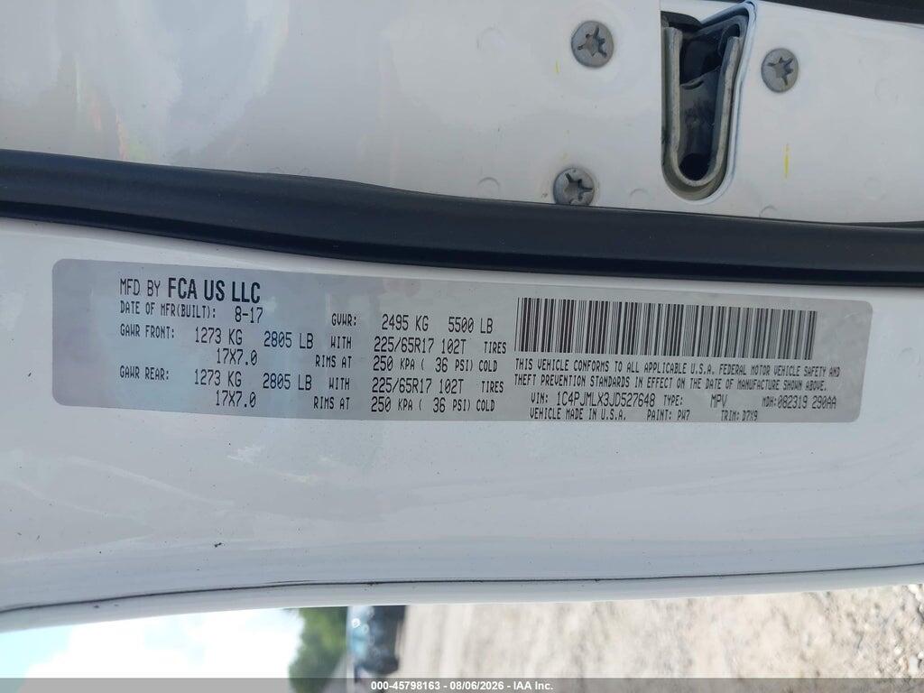 1C4PJMLX3JD527648 2018 JEEP CHEROKEE photo no. 9