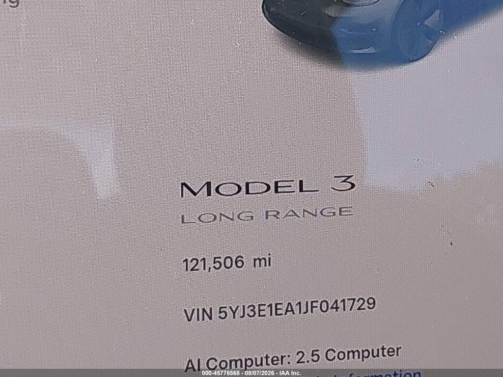 5YJ3E1EA1JF041729 2018 TESLA MODEL 3 photo no. 7