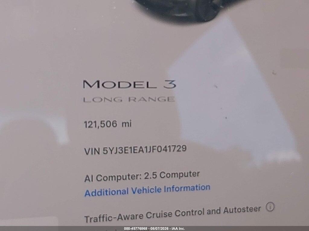 5YJ3E1EA1JF041729 2018 TESLA MODEL 3 photo no. 9