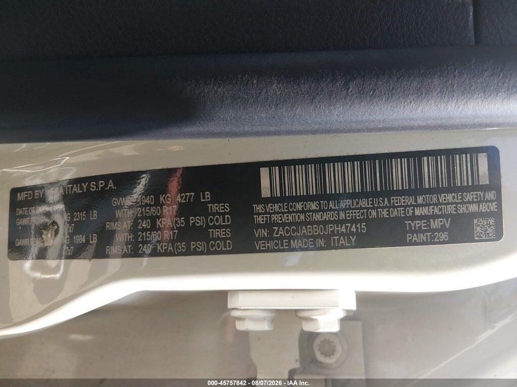 ZACCJABB0JPH47415 2018 JEEP RENEGADE photo no. 9