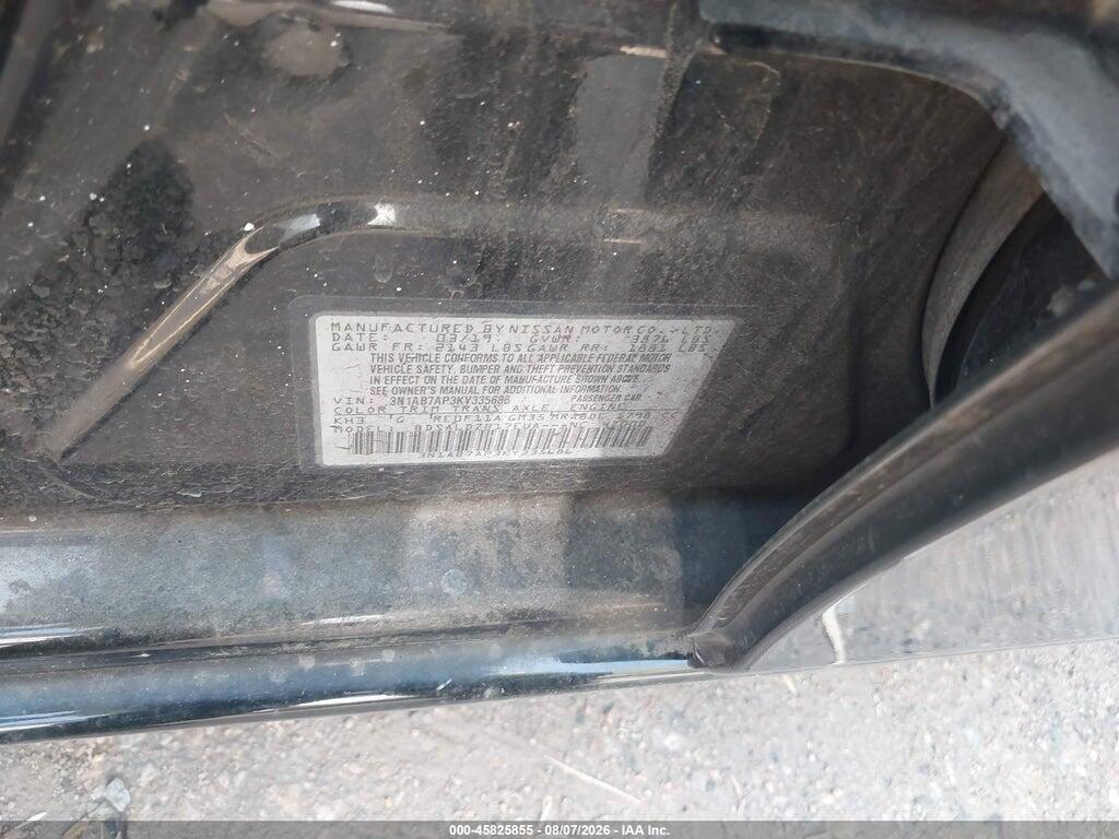 3N1AB7AP3KY335686 2019 NISSAN SENTRA photo no. 9