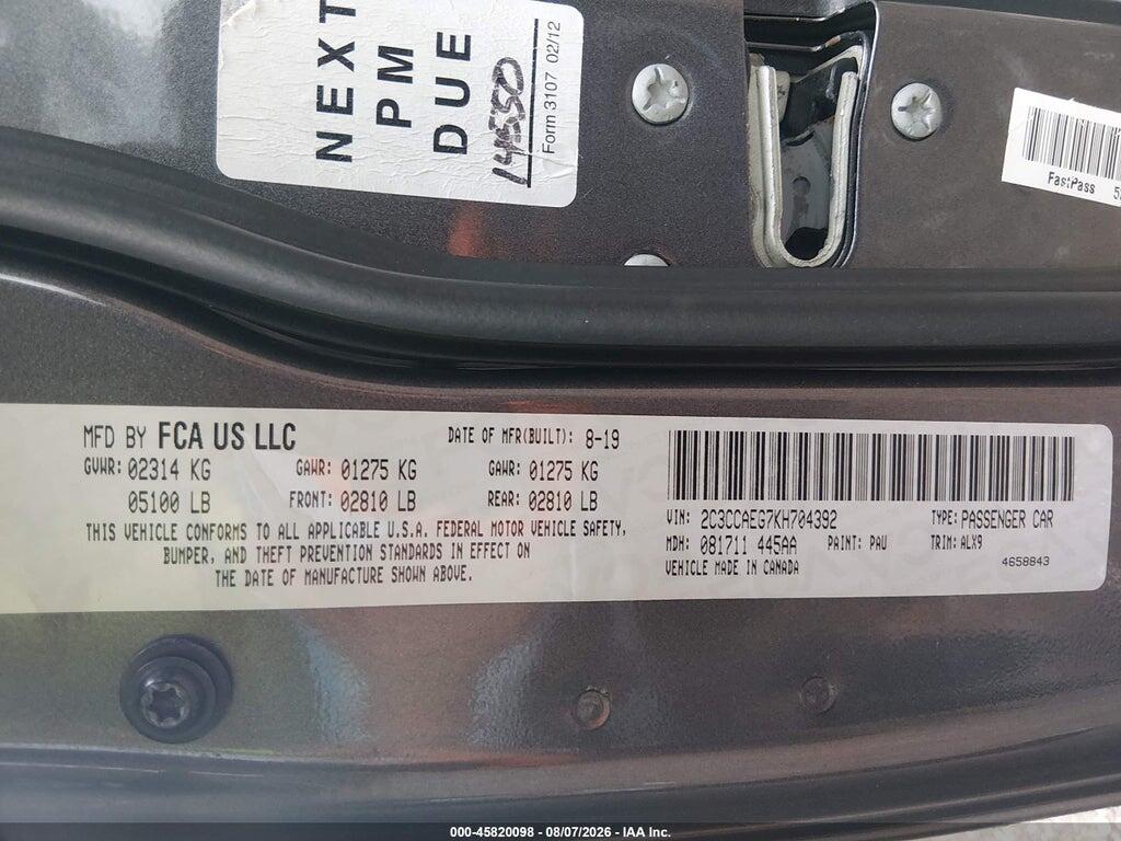 2C3CCAEG7KH704392 2019 CHRYSLER 300 photo no. 9