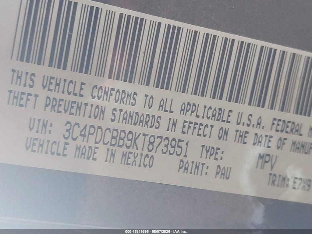 3C4PDCBB9KT873951 2019 DODGE JOURNEY photo no. 9