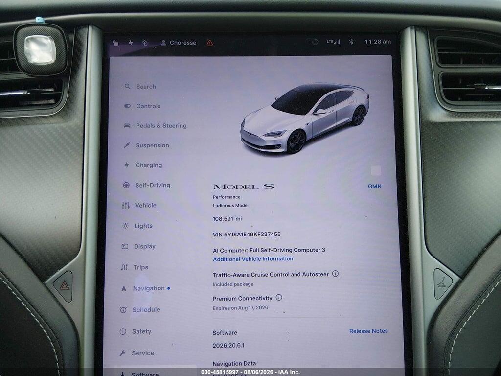 5YJSA1E49KF337455 2019 TESLA MODEL S photo no. 7