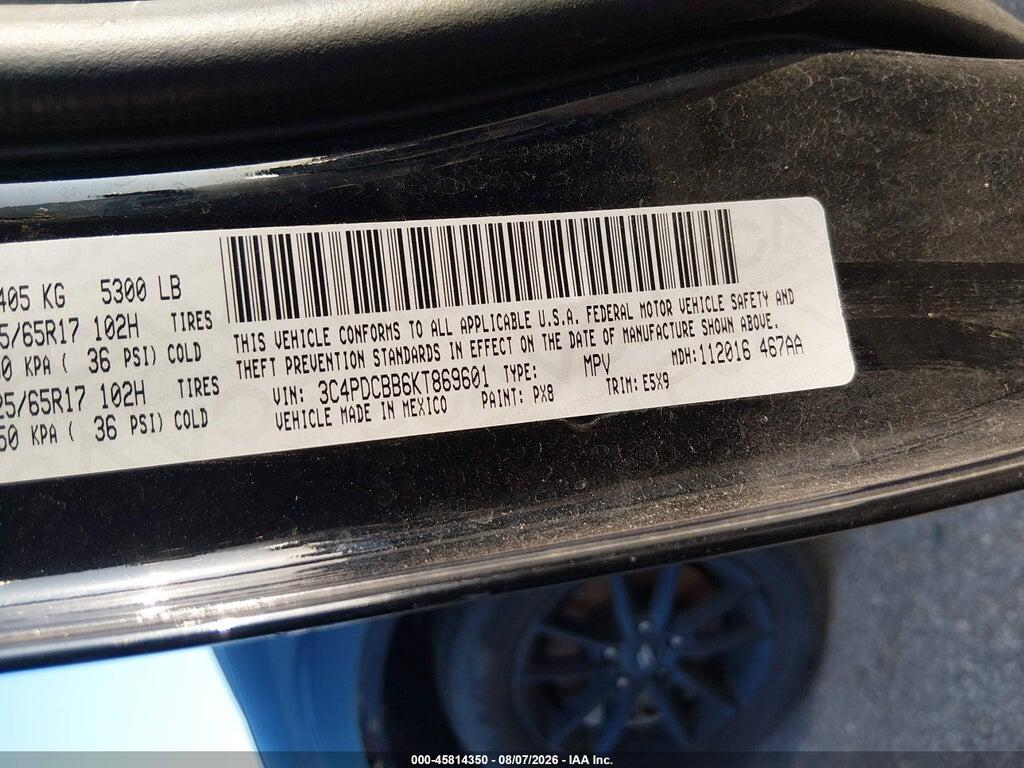 3C4PDCBB6KT869601 2019 DODGE JOURNEY photo no. 9