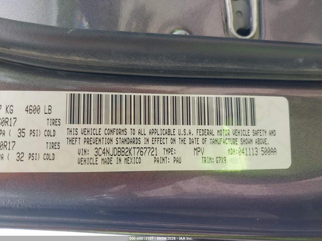 3C4NJDBB2KT767721 2019 JEEP COMPASS photo no. 9