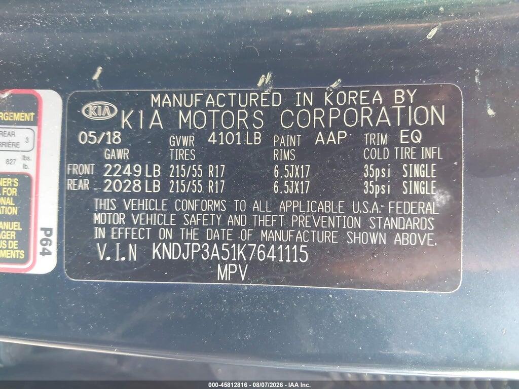 KNDJP3A51K7641115 2019 KIA SOUL photo no. 9