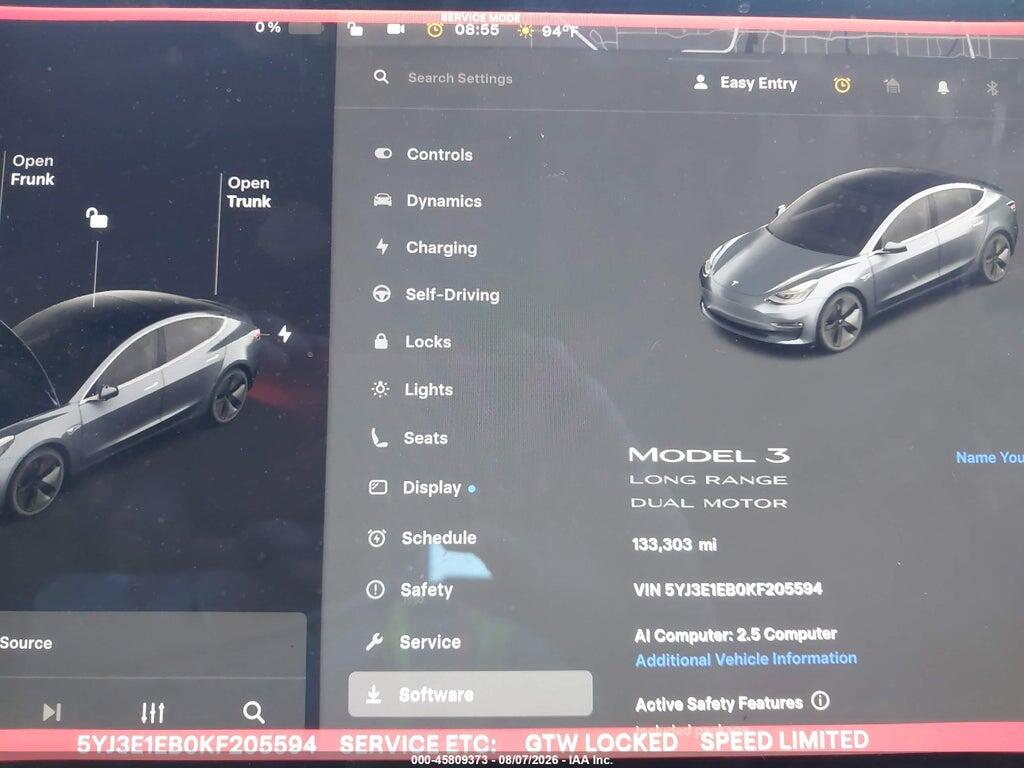 5YJ3E1EB0KF205594 2019 TESLA MODEL 3 photo no. 7