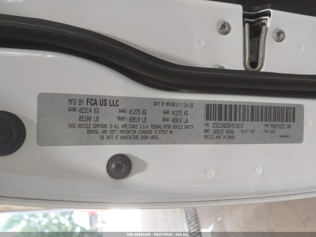 2C3CCABG5KH516619 2019 CHRYSLER 300 photo no. 9