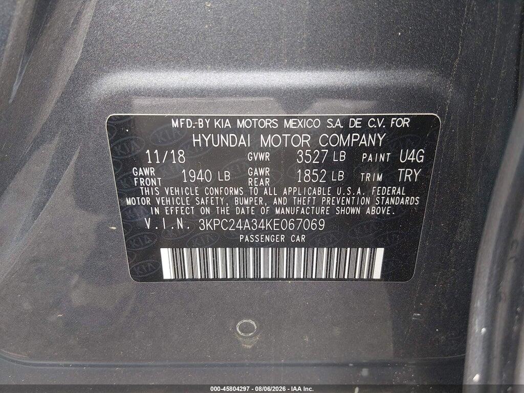 3KPC24A34KE067069 2019 HYUNDAI ACCENT photo no. 9