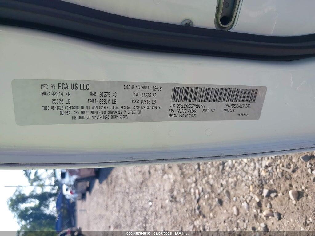 2C3CDXHG2KH581774 2019 DODGE CHARGER photo no. 9