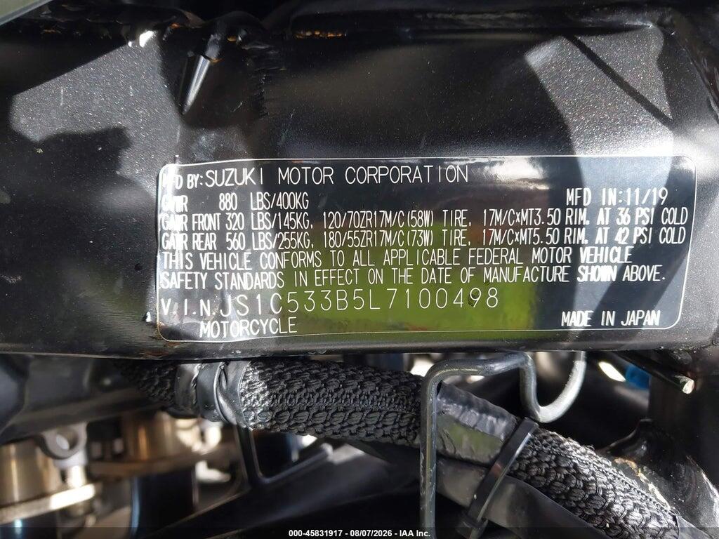 JS1C533B5L7100498 2020 SUZUKI GSX-S750 photo no. 10