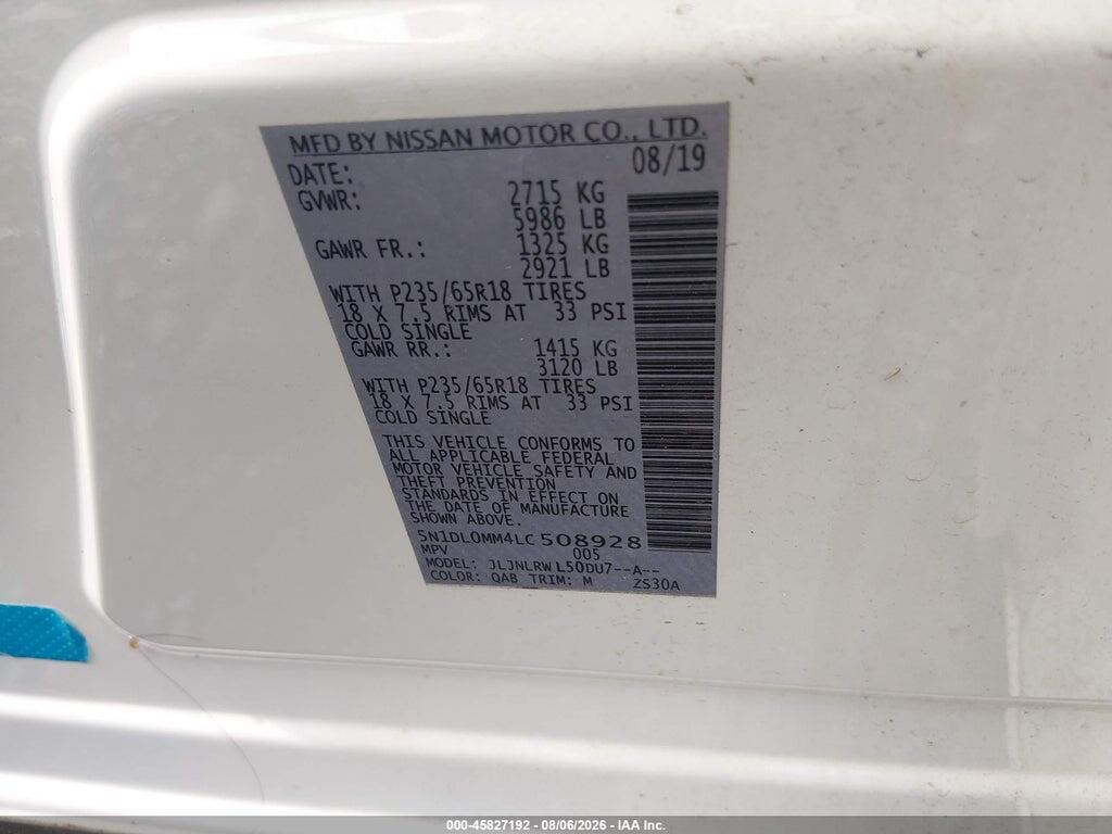 5N1DL0MM4LC508928 2020 INFINITI QX60 photo no. 9