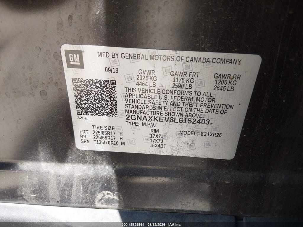 2GNAXKEV8L6152403 2020 CHEVROLET EQUINOX photo no. 9