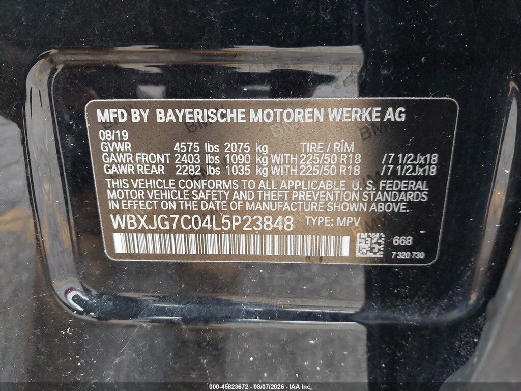 WBXJG7C04L5P23848 2020 BMW X1 photo no. 9