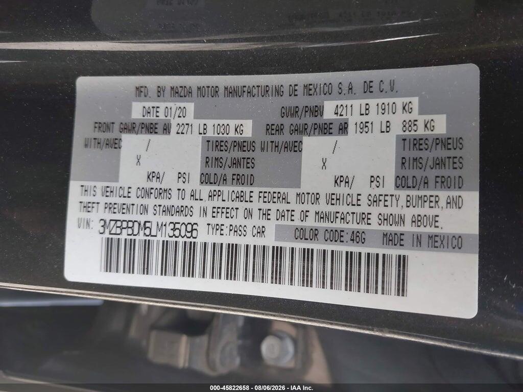 3MZBPBDM5LM135096 2020 MAZDA MAZDA3 photo no. 9